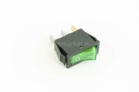 KCD3-102N (791) Выключатель клавишный прямоугольный 33х10мм 3pin OFF-ON 16A 250V под клемму 6.3мм c подсветкой Зеленый