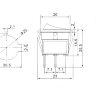 MRS-101-8 Выключатель клавишный круглый Ø20mm 2pin OFF-ON 6A 250V плоский корпус Зеленый
