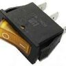 KCD3-102N (791) Выключатель клавишный прямоугольный 33х10мм 3pin OFF-ON 16A 250V под клемму 6.3мм c подсветкой Желтый