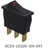 IRS-101E-1C (791) Выключатель клавишный прямоугольный 33х10мм 3pin OFF-ON 16A 250V под клемму 6.3мм c подсветкой Красный
