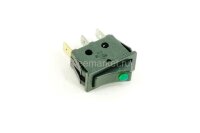 IRS-101E-1C (791) Выключатель клавишный прямоугольный 33х10мм 3pin OFF-ON 16A 250V под клемму 6.3мм c подсветкой Зеленый
