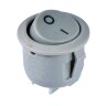 MRS-101-9 Выключатель клавишный круглый Ø20mm 2pin OFF-ON 6A 250V круглый корпус Серый