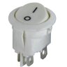 KCD1-224 Выключатель клавишный круглый Ø20mm 4pin OFF-ON 6A 250V Белый