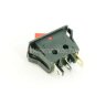 IRS-1-2В (KCD3-101N-2V) Выключатель клавишный (точка) прямоугольный 3pin OFF-ON 16A 250V под клемму 6.3мм c подсветкой Красный