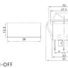 IRS-1-2В (KCD3-101N-2V) Выключатель клавишный (точка) прямоугольный 3pin OFF-ON 16A 250V под клемму 6.3мм c подсветкой Красный