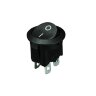 KCD1-224 Выключатель клавишный круглый Ø20mm 4pin OFF-ON 6A 250V Черный