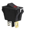 IRS-1-2С (KCD3-101EN-2) Выключатель клавишный прямоугольный 3pin OFF-ON 16A 250V под клемму 6.3мм c подсветкой Красный