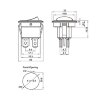 KCD1-224 Выключатель клавишный круглый Ø20mm 4pin OFF-ON 6A 250V с подсветкой Синий
