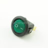 MIRS-102-8  Выключатель круглый 3pin ON-OFF с подсветкой 12V Зеленый