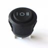 MRS-103-9 Выключатель клавишный круглый Ø20mm 3pin ON-OFF-ON 6A 250V круглый корпус Черный