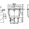 MRS-103-9 Выключатель клавишный круглый Ø20mm 3pin ON-OFF-ON 6A 250V круглый корпус Черный