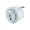MRS-103-9 Выключатель клавишный круглый Ø20mm 3pin ON-OFF-ON 6A 250V круглый корпус Белый