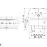 KCD1-122-1 Выключатель клавишный узкий перекидной 3pin OFF-ON-ON 6A 250V для фенов