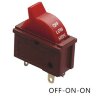 KCD1-122-2 Выключатель клавишный узкий перекидной 3pin OFF-ON-ON 6A 250V для фенов