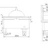 KCD1-122-2 Выключатель клавишный узкий перекидной 3pin OFF-ON-ON 6A 250V для фенов