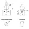 PBS-18 Кнопочный выключатель торшерный под гайку  Ø10мм 2pin OFF-ON 10A 250V контакты под винты Белый