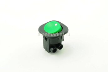 MRS-101-7 Выключатель клавишный круглый 2pin под винты OFF-ON 6.5A 250V Зеленый