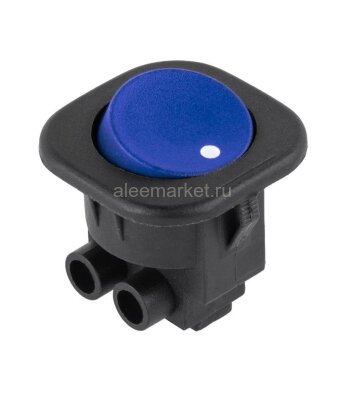 MRS-101-7 Выключатель клавишный круглый 2pin под винты OFF-ON 6.5A 250V Синий