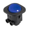 MRS-101-7 Выключатель клавишный круглый 2pin под винты OFF-ON 6.5A 250V Синий