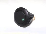 MIRS-101E-8D Выключатель клавишный круглый Ø20mm 3pin OFF-ON 6A 250V c подсветкой Зеленый