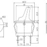 MIRS-101-9H Выключатель круглый тумблерного типа 3pin ON-OFF с подсветкой Желтый производство Китай