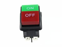 KCD3-03 Выключатель прямоугольный 6pin 2группы контактов ON-ON 16A 220V Красный+Зеленый