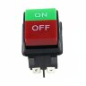 KCD3-03 Выключатель прямоугольный 6pin 2группы контактов ON-ON 16A 220V Красный+Зеленый