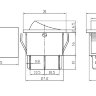 KCD4-202N-G/6P Выключатель клавишный прямоугольный  28.5х21.7мм 2 группы 6pin ON-ON 15A 250V с подсветкой Зеленый