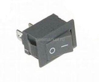KCD5-101-GR/2P (SMRS-101-1) Выключатель клавишный малый 15x10,5mm 2pin OFF-ON 220V 3A Серый