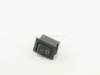 KCD5-101-B/2P (SMRS-101-1) Выключатель клавишный малый 15x10,5mm 2pin OFF-ON 220V 3A Черный