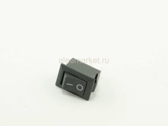 KCD5-101-B/2P (SMRS-101-1) Выключатель клавишный малый 15x10,5mm 2pin OFF-ON 220V 3A Черный