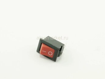 KCD5-101-R/2P (SMRS-101-1) Выключатель клавишный малый 15x10,5mm 2pin OFF-ON 220V 3A Красный