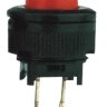 DS-501 Кнопка с пластиковым корпусом круглая Ø16мм без фиксации Размыкание 2pin ON-(OFF)  крепится гайкой снизу 1A 250V Красная