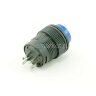 R16-503AD Кнопка круглая Ø16мм 4pin с фиксацией  OFF-ON крепится гайкой с подсветкой 3V светодиод Синий