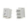 KCD5-101-W/3P (SMRS-102-1) Выключатель клавишный малый перекидной 15x10,5mm 3pin ON-ON 220V 3A Белый