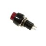 DS-450 (PBS-20A) Кнопка с пластиковым корпусом круглая Ø10мм с фиксацией 2pin OFF-ON  крепится гайкой снизу 1A 250V Красная
