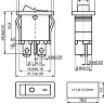 KCD1-110 (MRS-101-5) Выключатель узкий клавишный mini 21x9,5mm 2pin OFF-ON 6A 250V Белый