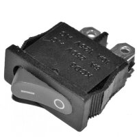 KCD1-110 (MRS-101-5) Выключатель узкий клавишный mini 21x9,5mm 2pin OFF-ON 6A 250V Серый