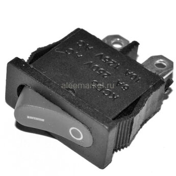 KCD1-110 (MRS-101-5) Выключатель узкий клавишный mini 21x9,5mm 2pin OFF-ON 6A 250V Серый