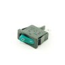KCD1-110 (MRS-101-5) Выключатель узкий клавишный mini 21x9,5mm 2pin OFF-ON 6A 250V Зеленый