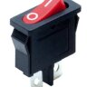 KCD1-110 (MRS-101-5) Выключатель узкий клавишный mini 21x9,5mm 2pin OFF-ON 6A 250V Красный