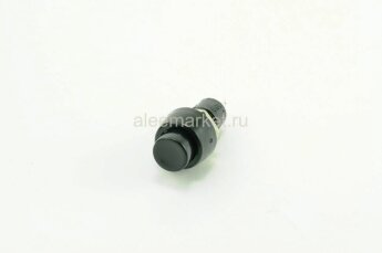 DS-451 (PBS-20В) Кнопка с пластиковым корпусом круглая Ø10мм без фиксации 2pin OFF-(ON)  крепится гайкой снизу 1A 250V Черная