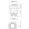 07-014 Кнопка пластиковая без фиксации M22X1 D=22мм под винты