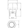 07-015 Влагозащищенная пластиковая кнопка без фиксации M22X1 D=22мм под клеммы