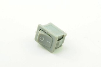 KCD1-101-C3-GR/2P (MRS-101) Выключатель клавишный прямоугольный 21х15мм 2pin OFF-ON 6A 250V Серый