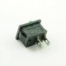 KCD1-101-C3-G/2P (MRS-101) Выключатель клавишный прямоугольный 21х15мм 2pin OFF-ON 6A 250V Зеленый