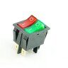 IRS-2101-1С Выключатель прямоугольный 2 клавиши (изогнутая клавиша) 6pin 2группы контактов ON-OFF с подсветкой 12V Красный+Зеленый