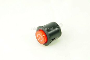 PBS-D21-3PF Кнопка круглая c фиксацией OFF-ON 3 pin крепится на защелках Ø21мм с подсветкой светодиод 12V Красный