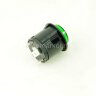 PBS-D21-3PF Кнопка круглая c фиксацией OFF-ON 3 pin крепится на защелках Ø21мм с подсветкой светодиод 12V Зеленый