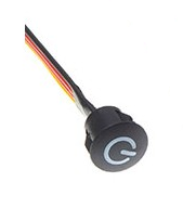 YD-AJ-1 Кнопка сенсорная Ø10mm с проводом 15см Вкл/Выкл +диммер подстроечный с памятью яркости Черная